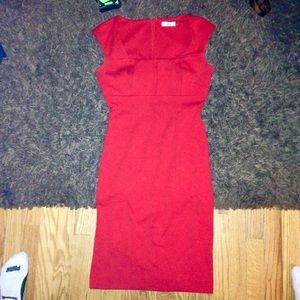 Calvin Klein Red Bodycon Dress-Size 2-With Tags